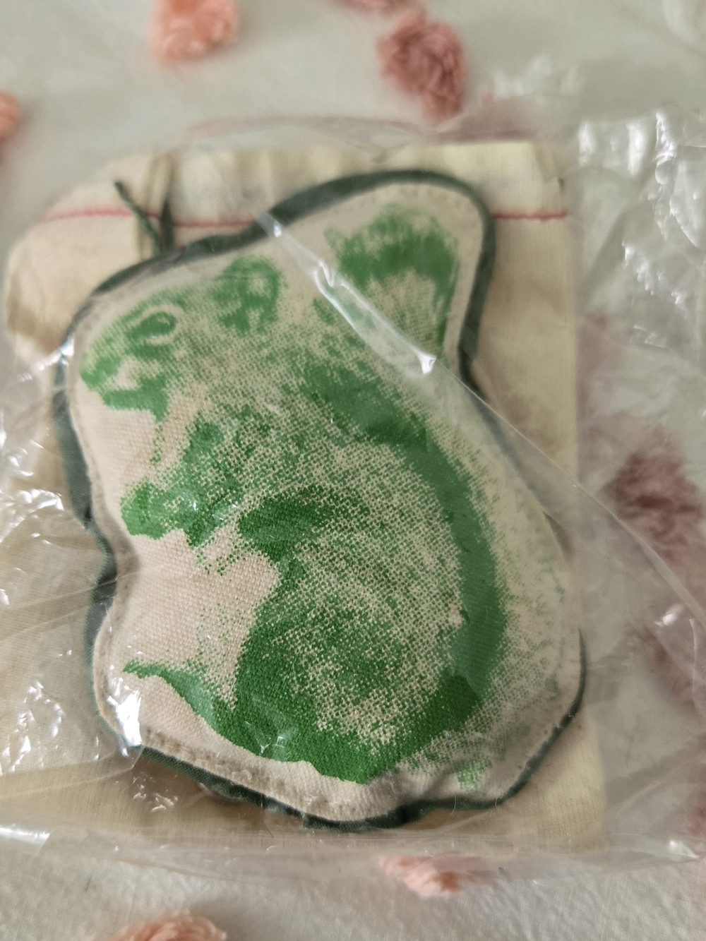 Cotton Squirrel Print Key Chain- Green